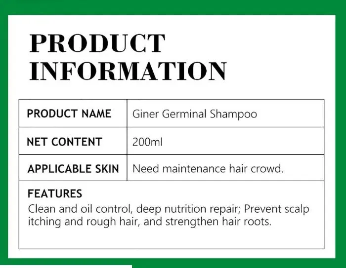 Aichun Beauty 7 Days Ginger Hair Shampoo 200ml AC3059