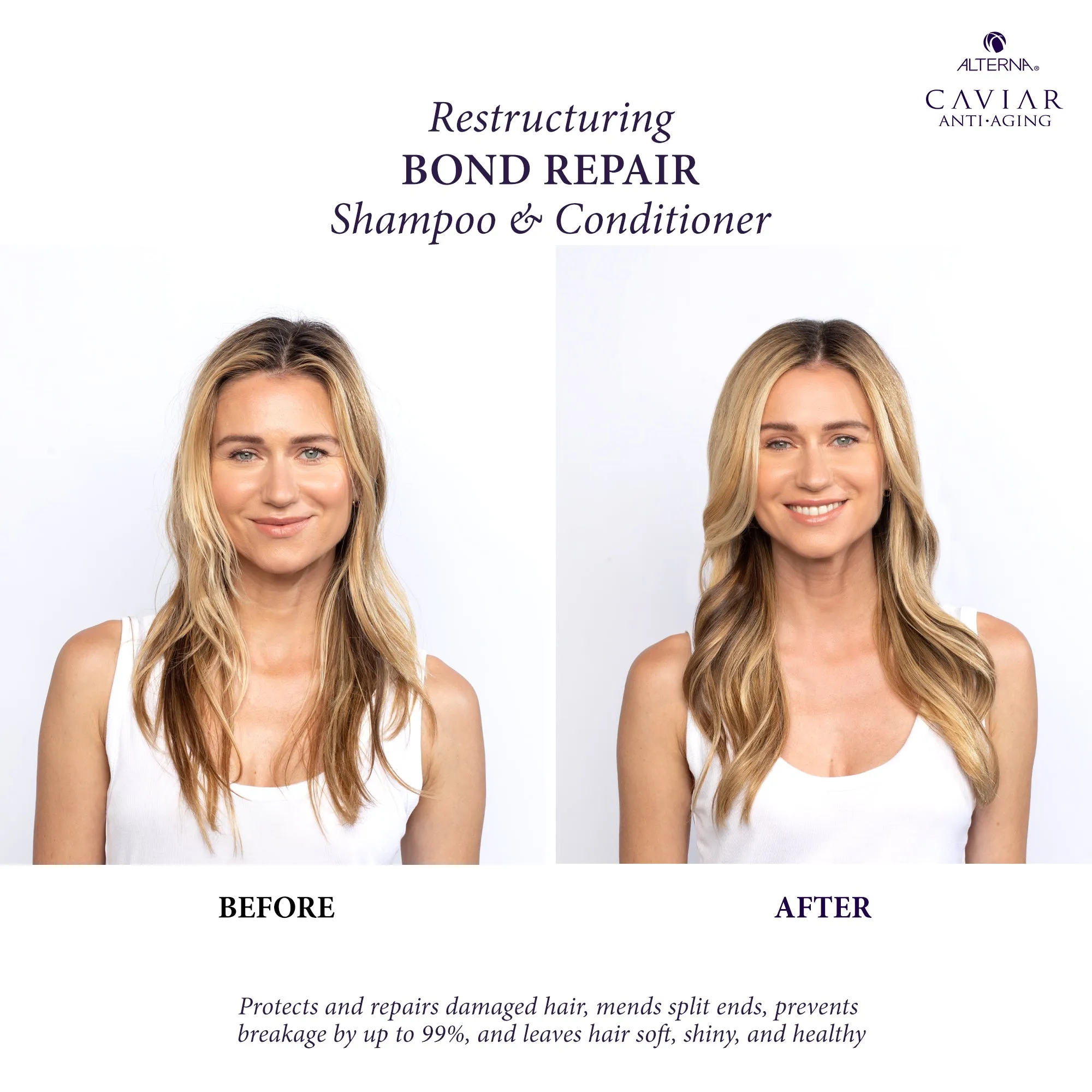 Alterna Caviar Anti-Aging Restructuring Bond Repair Shampoo and Conditioner Liter Duo