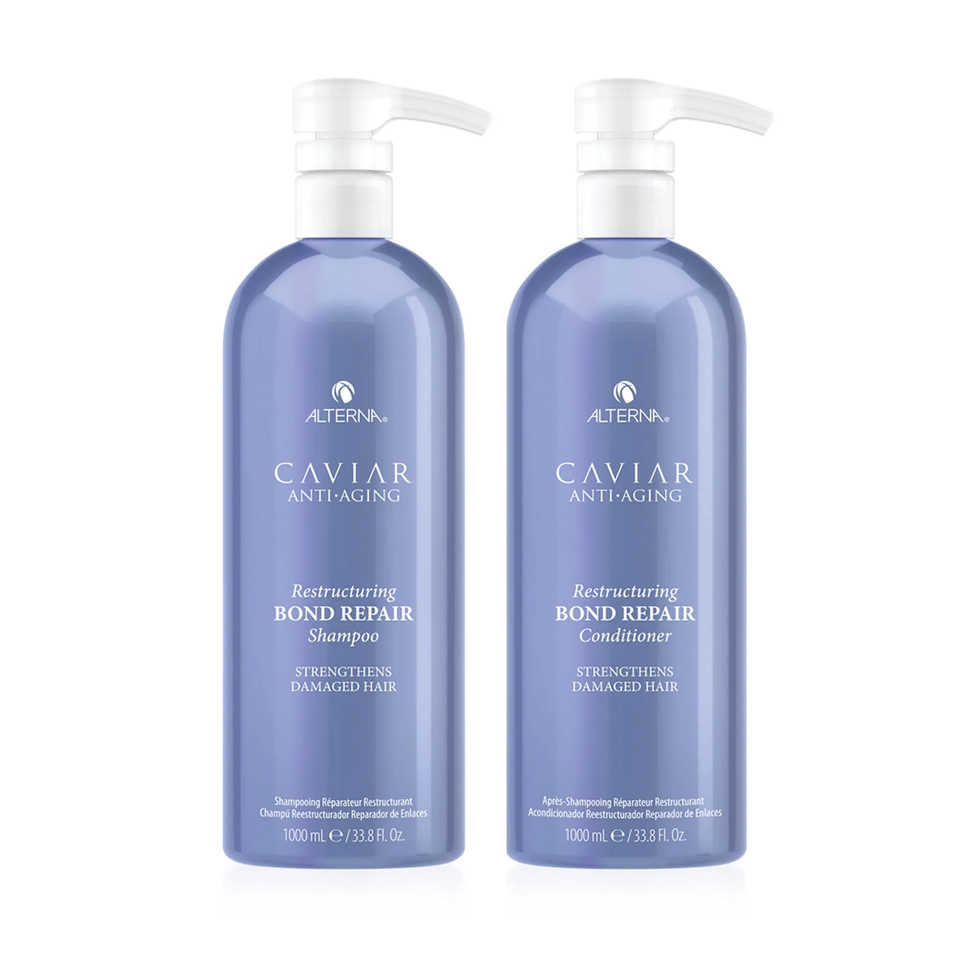 Alterna Caviar Anti-Aging Restructuring Bond Repair Shampoo and Conditioner Liter Duo