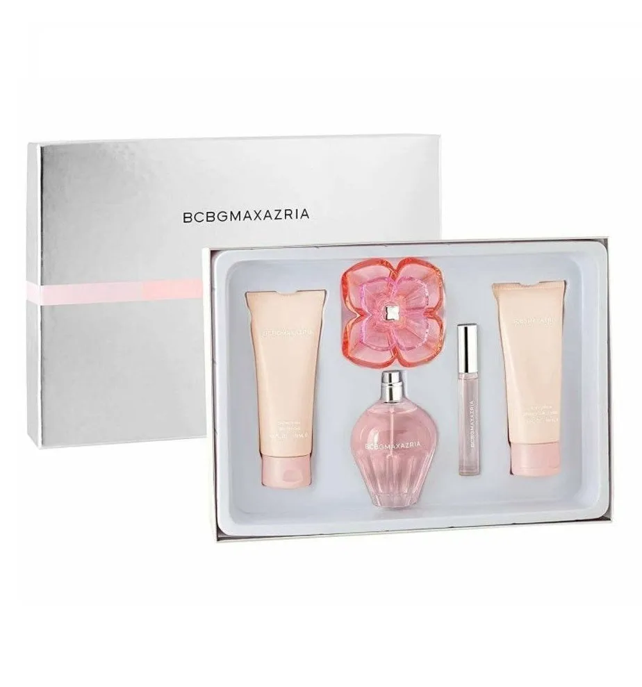 BCBG Maxazria (NO BOX) 4PCS Gift Set - 100ML EDP Spray   100ML Body Lotion   100ML Shower Gel   10ML Rollerball (Women)