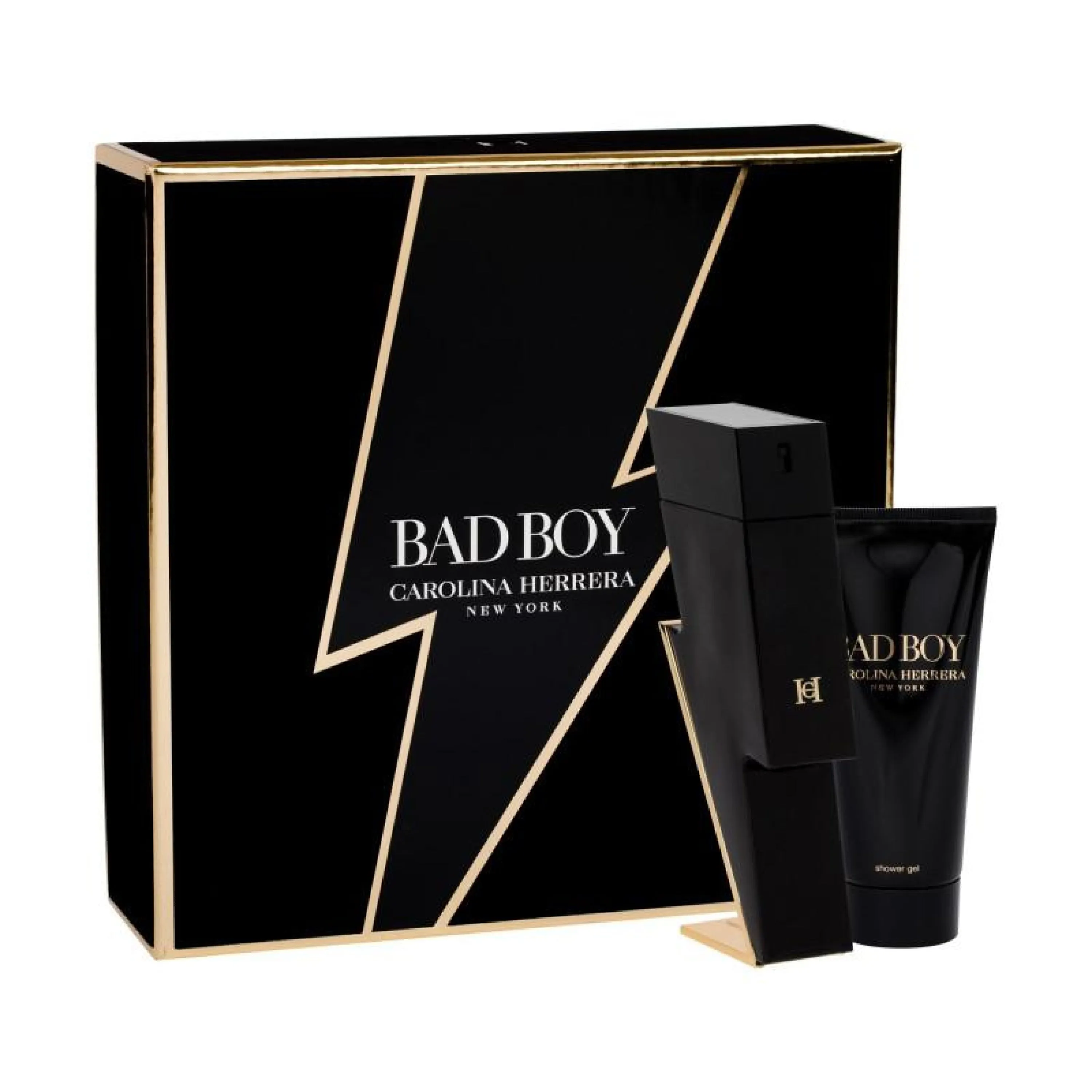 Carolina Herrera Bad Boy Gift Set - 100ML EDT Spray   100ML Shower Gel (Men)