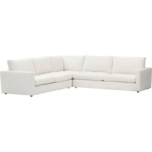 Miller 3 Piece Sectional, Nomad Snow