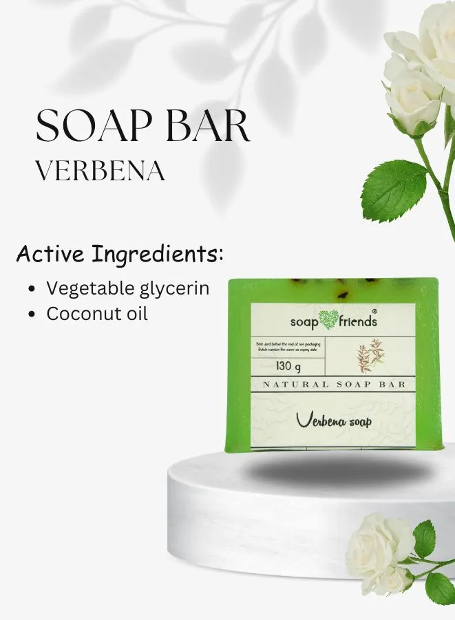Verbena Soap Bar for Gentle Cleansing, Moisturized Skin, and Zesty Aroma